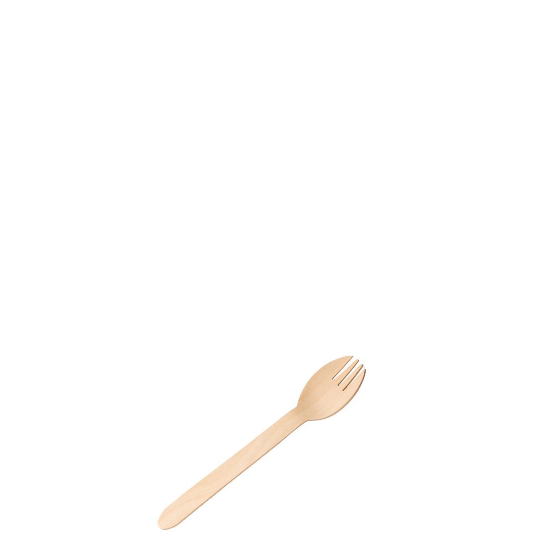 Birch Wood Spork 6" (15.5cm)