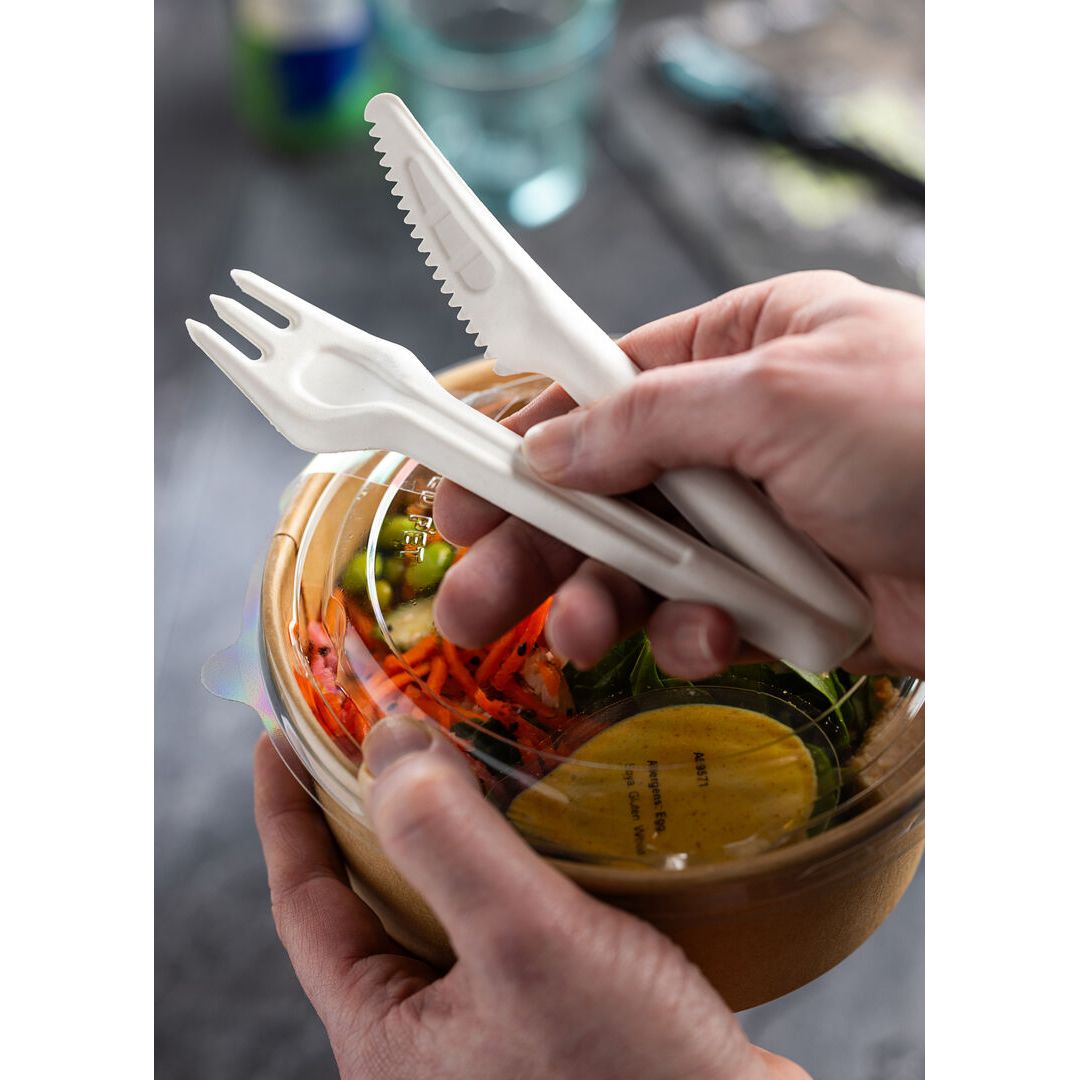 Natural Sugarcane Knife 6.5" (16.5cm) - Box of 100