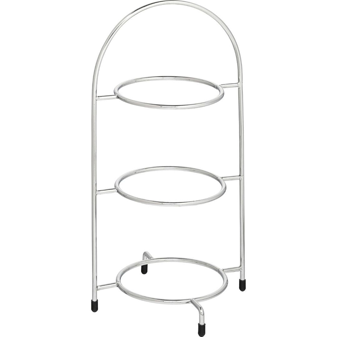 Chrome 3 Tier Plate Stand 15.5" (39cm)
