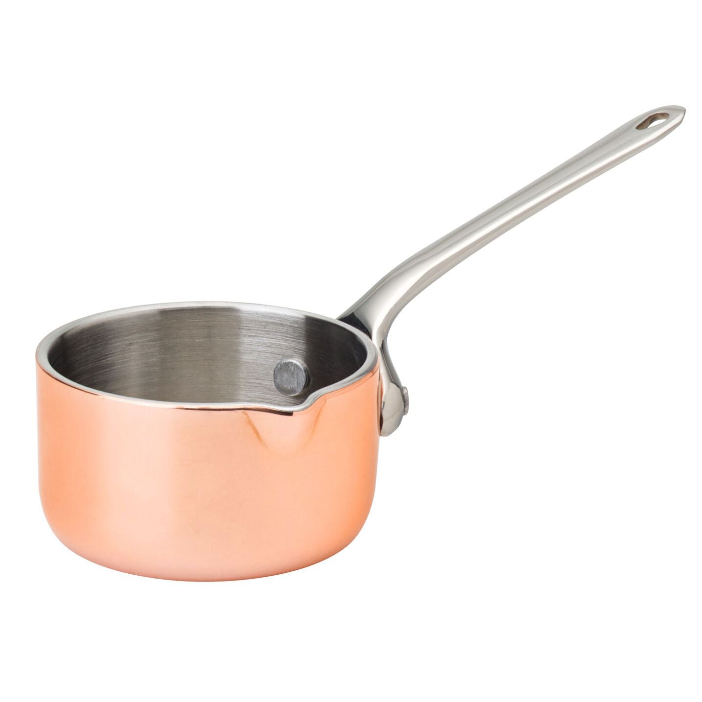 Mini Copper Pres Saucepan with lip 2.25" (5.5cm)