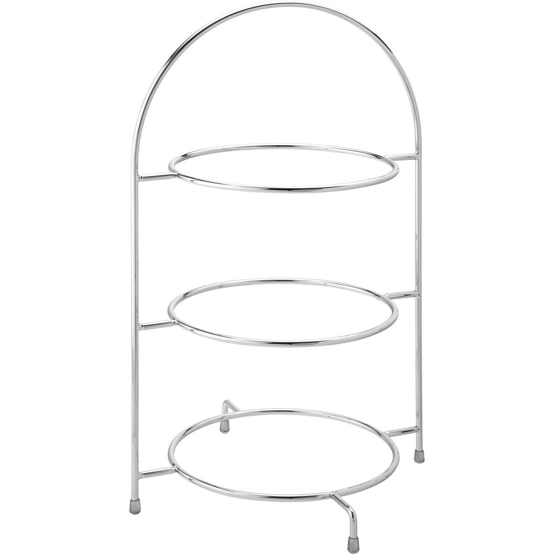 Chrome 3 Tier Plate Stand 17" (43cm)