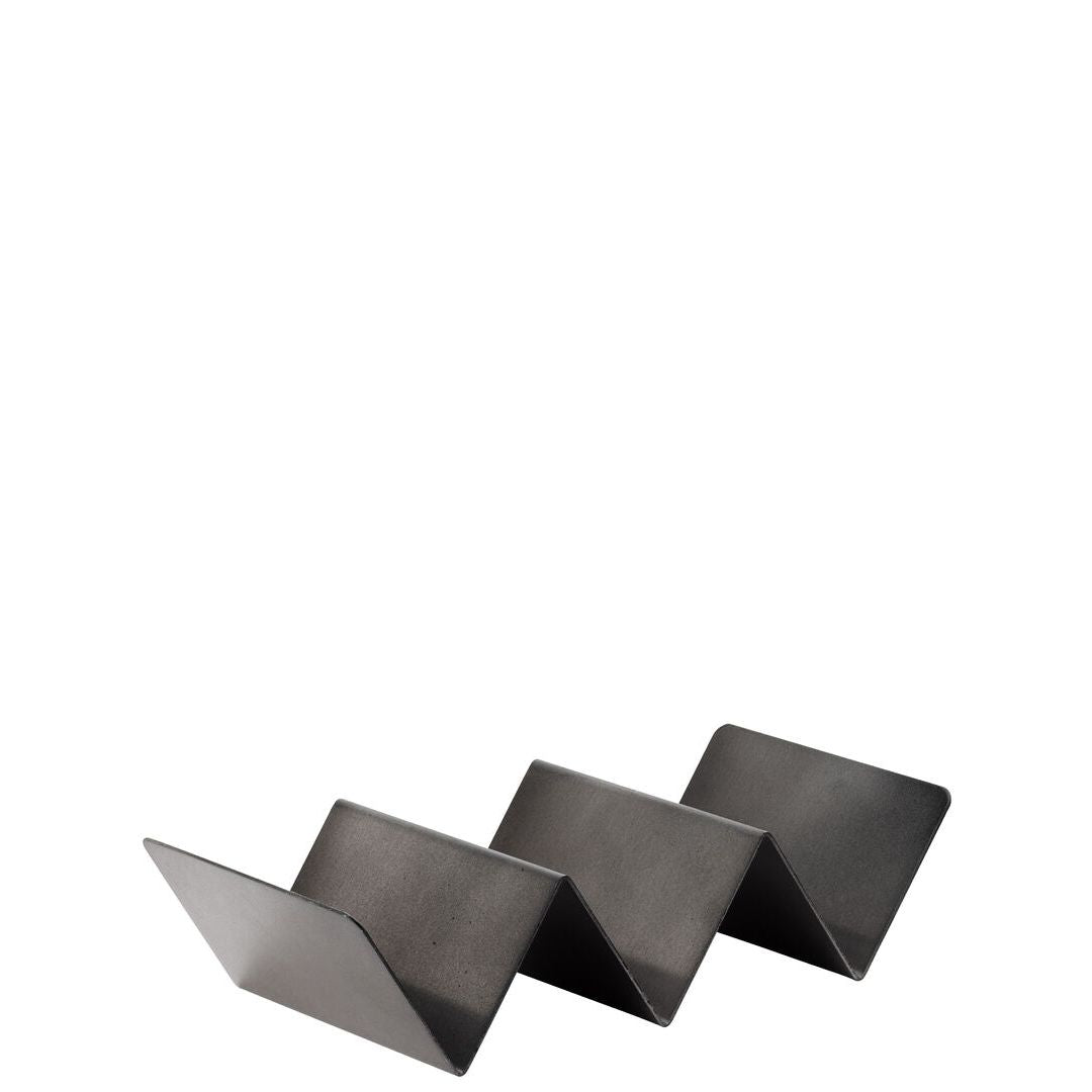 Black Triple Street Food Stand 21cm x 10cm