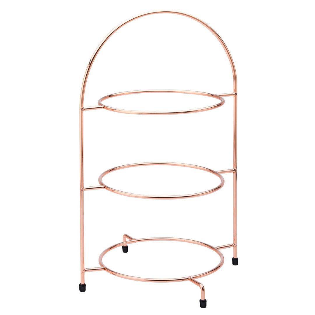 Copper 3 Tier Plate Stand 17" (43cm)
