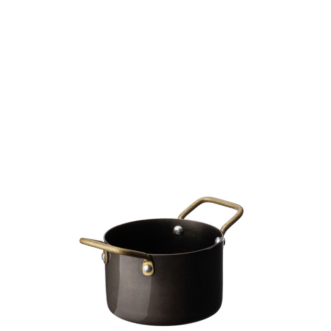 Black Vintage Steel Mini Casserole Dish 3.5" (9cm)
