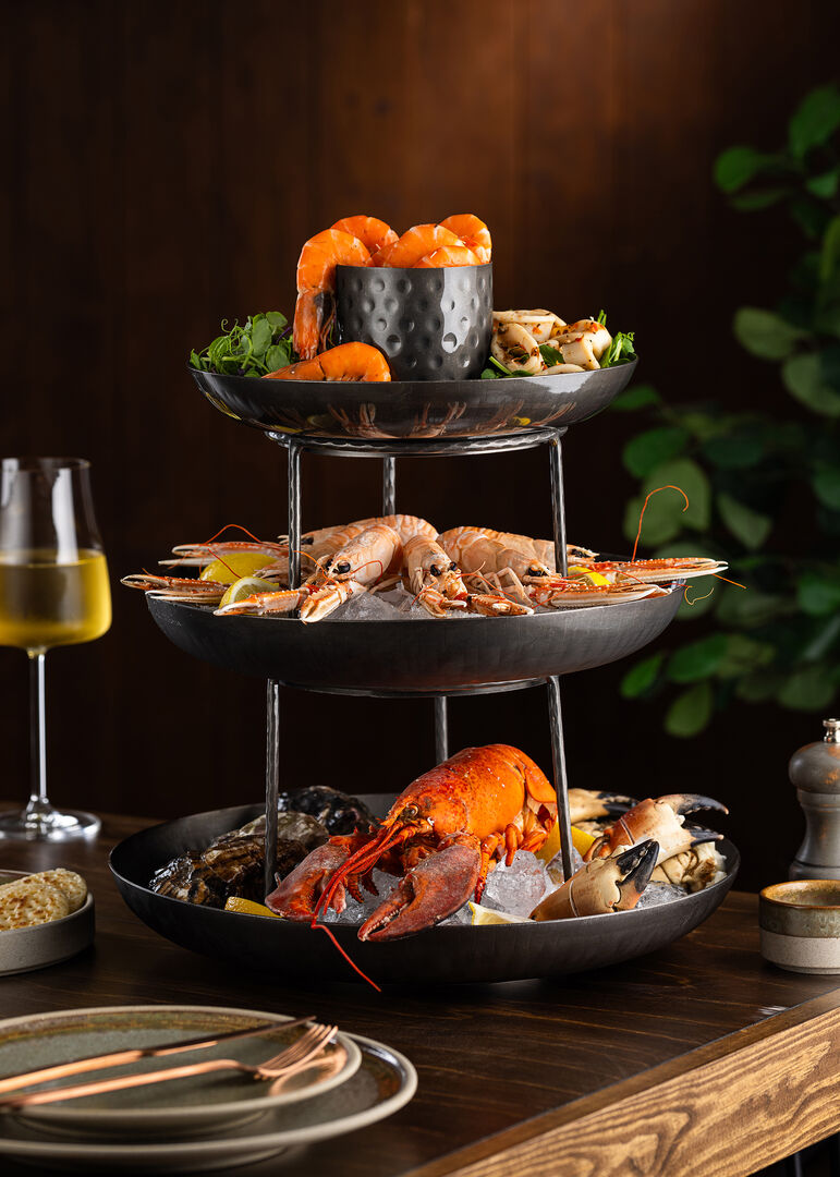 Vintage Black Seafood Tower Serving Bowl (24.5cm)