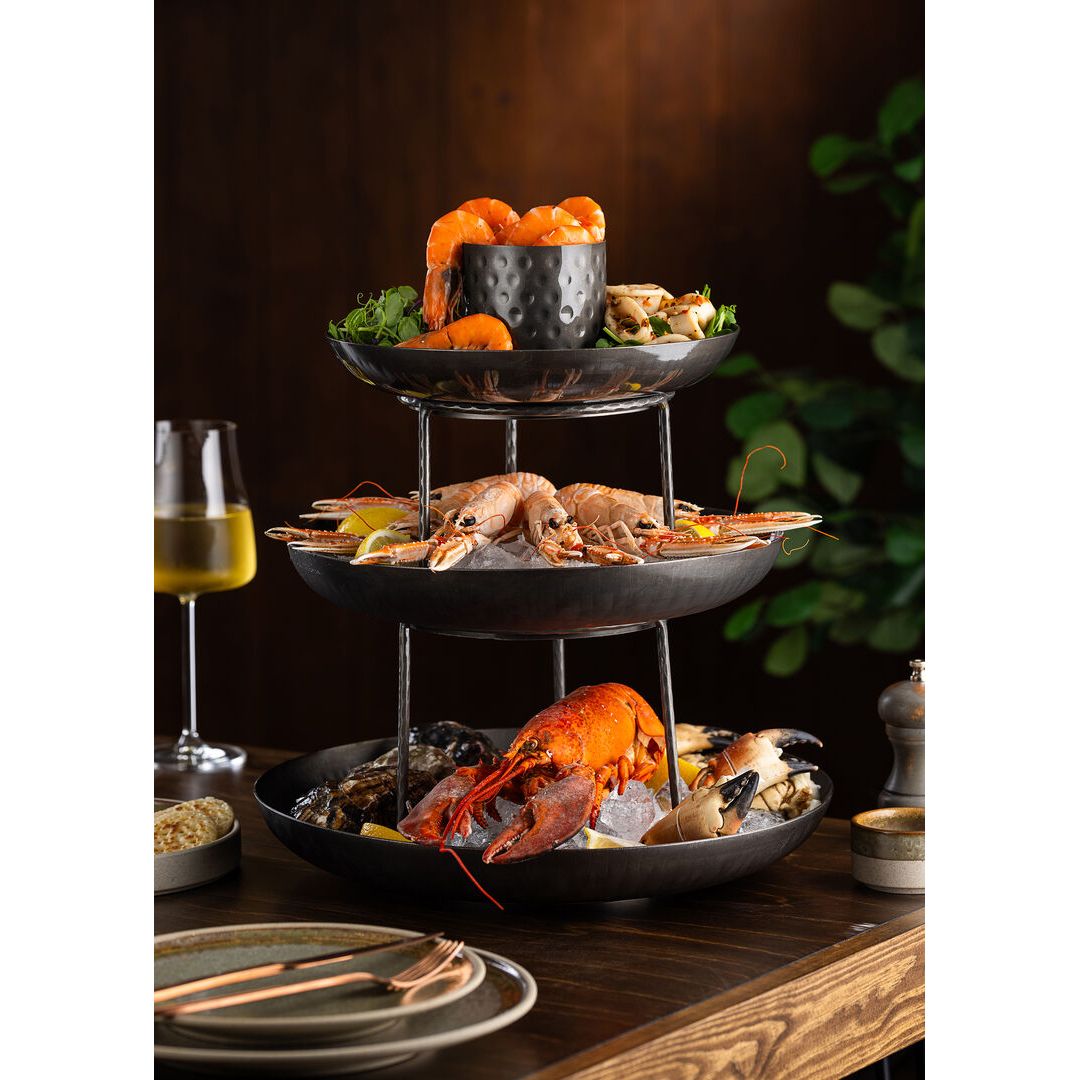 Vintage Black Seafood Tower Serving Bowl (29.5cm)