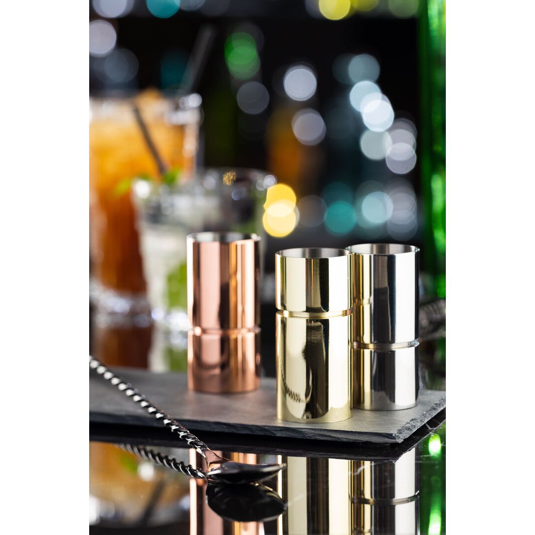 Gold Straight Sided Jigger 25/50ml