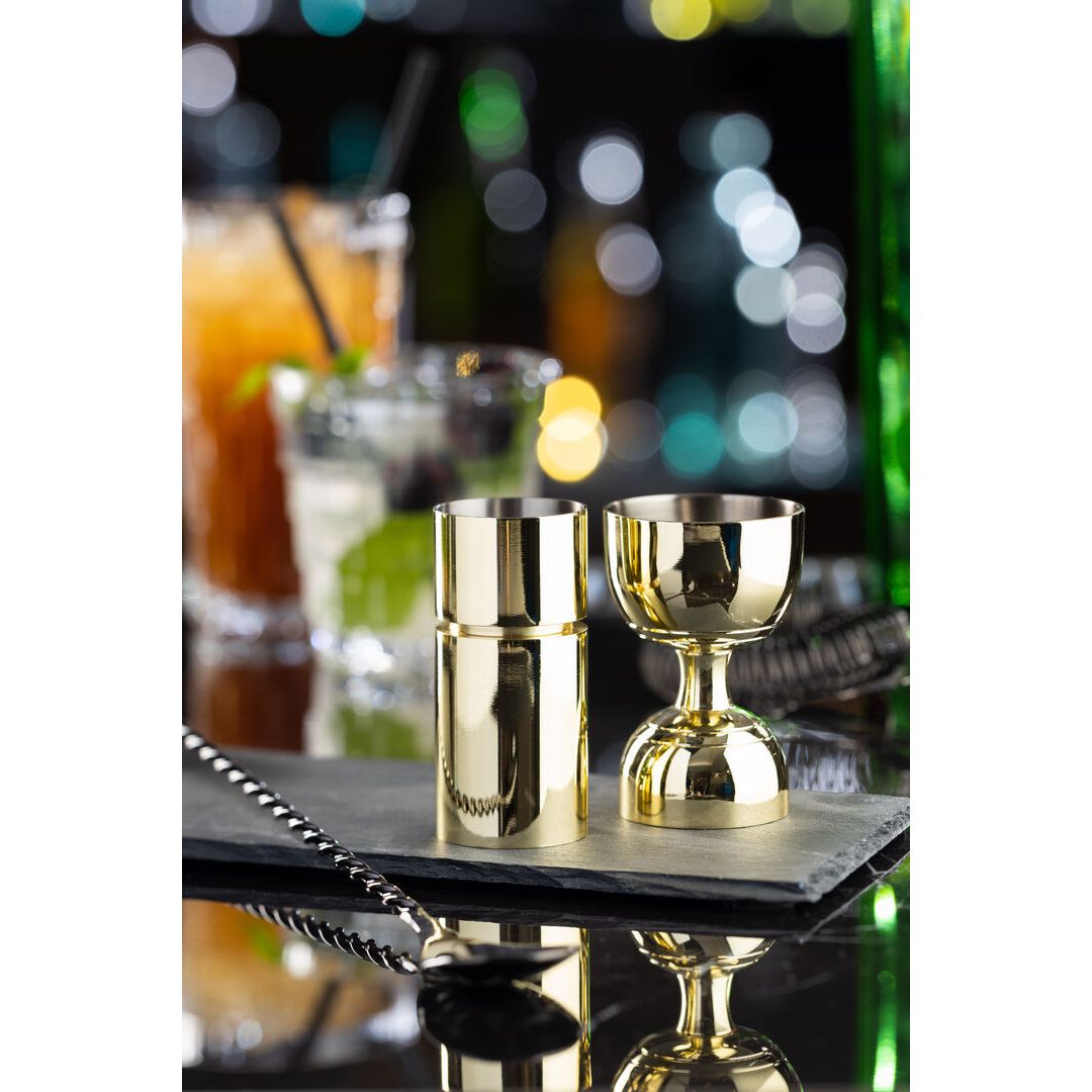 Gold Straight Sided Jigger 25/50ml