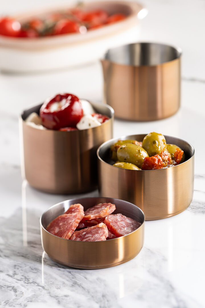 Brushed Copper Dip Pot 3" (7.5cm) 4oz (10cl)