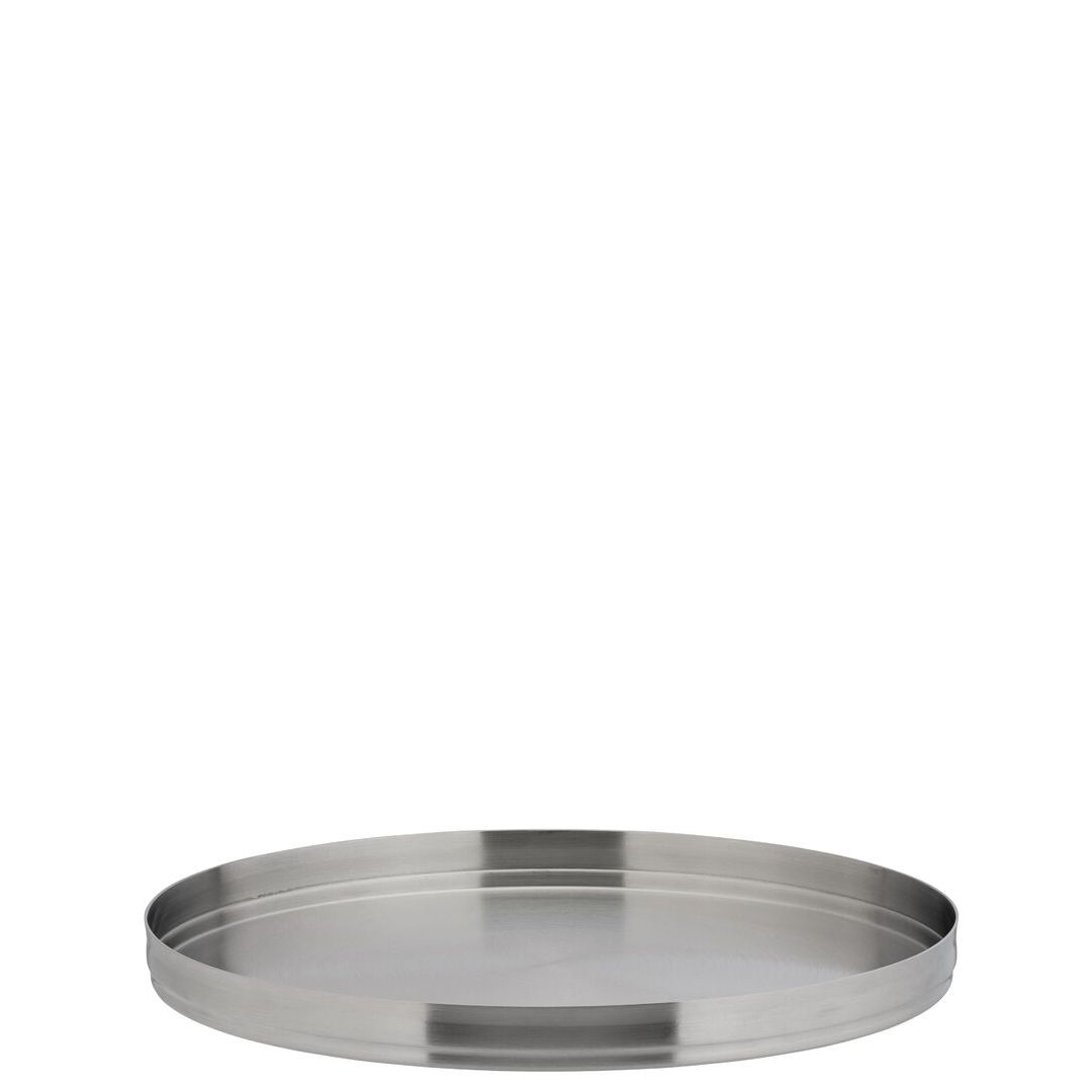 Brushed Stainless Steel Round Plate 9" (23cm)