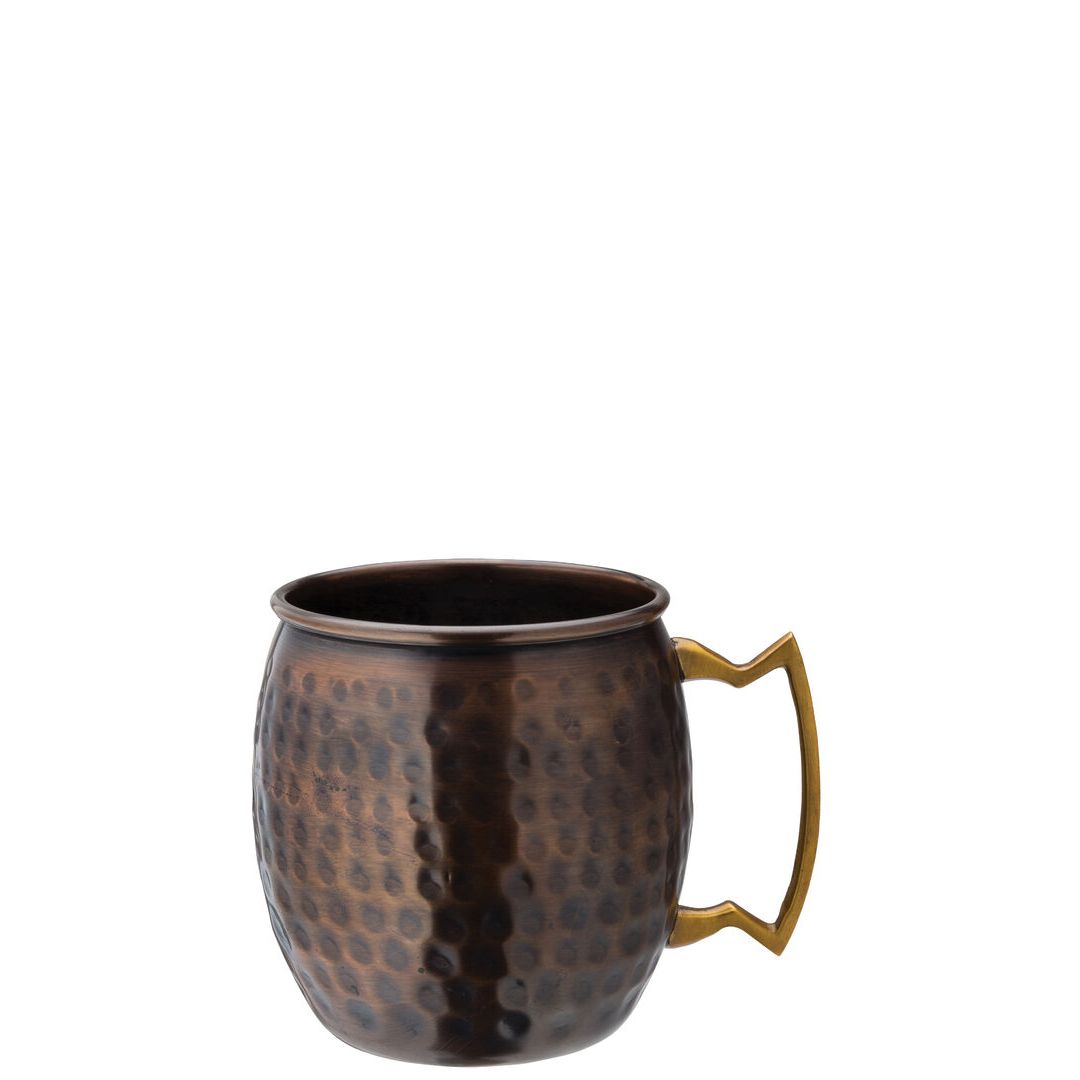 Aged Copper Hammered Round Mug 19oz (54cl)