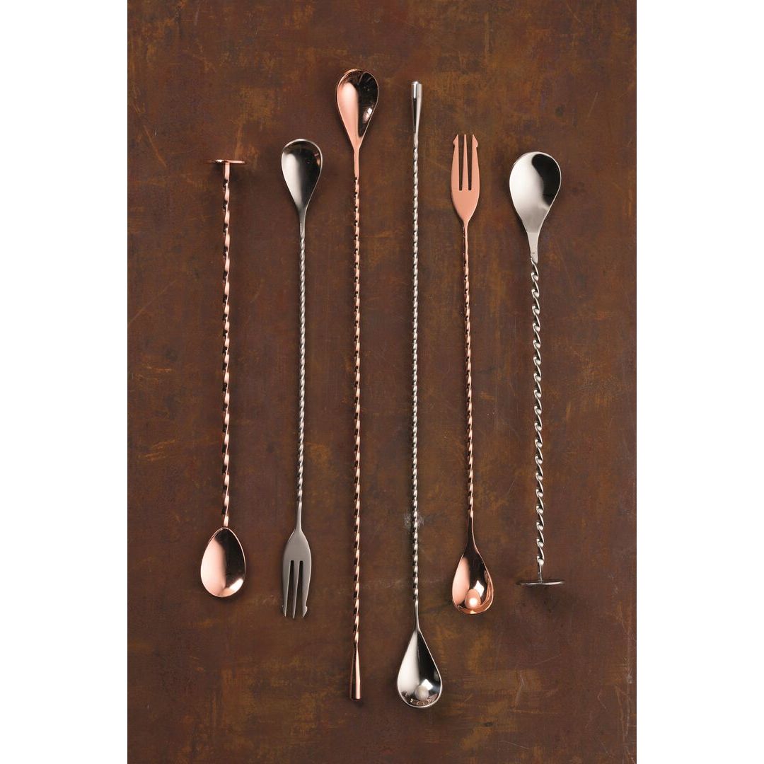 Vintage Copper Cocktail Mixing Spoon 11" (28cm)