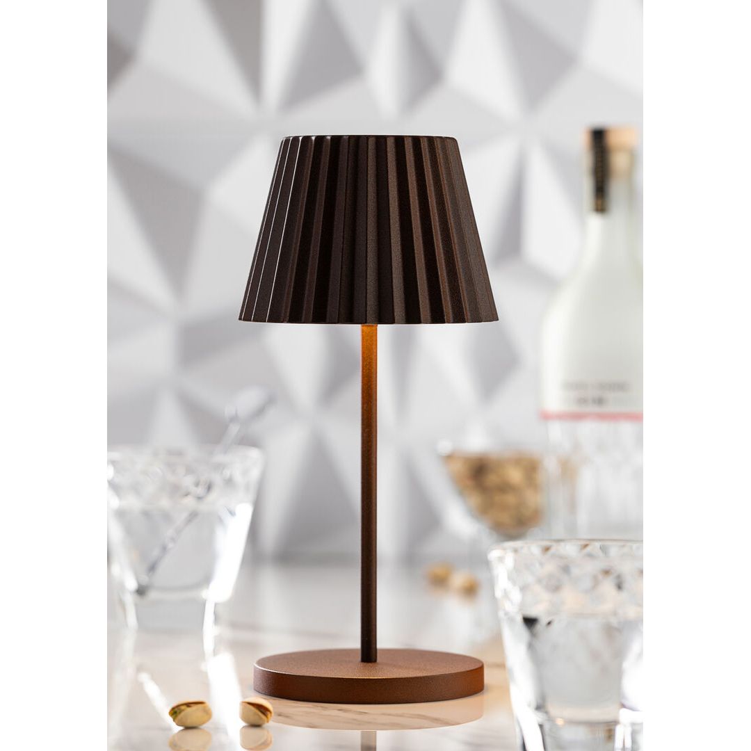 Dominica LED Cordless Lamp 26cm - Cocoa