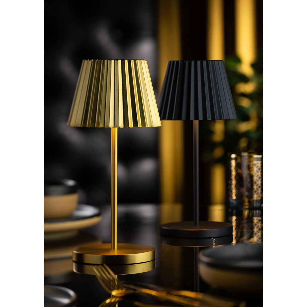Dominica LED Cordless Lamp 26cm- Brushed Gold - RE