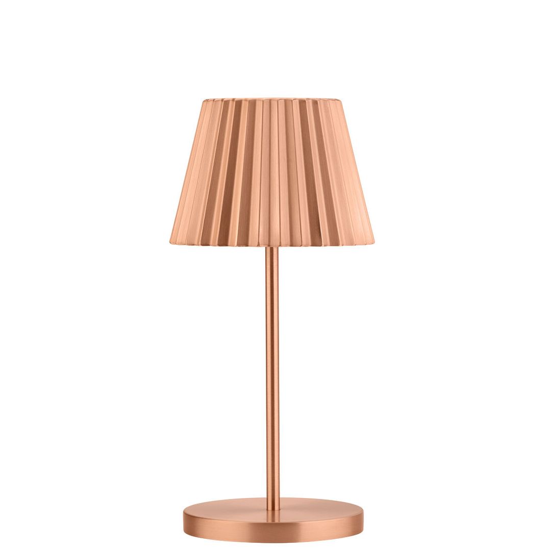 Dominica LED Cordless Lamp 26cm -Brushed Cop-remot