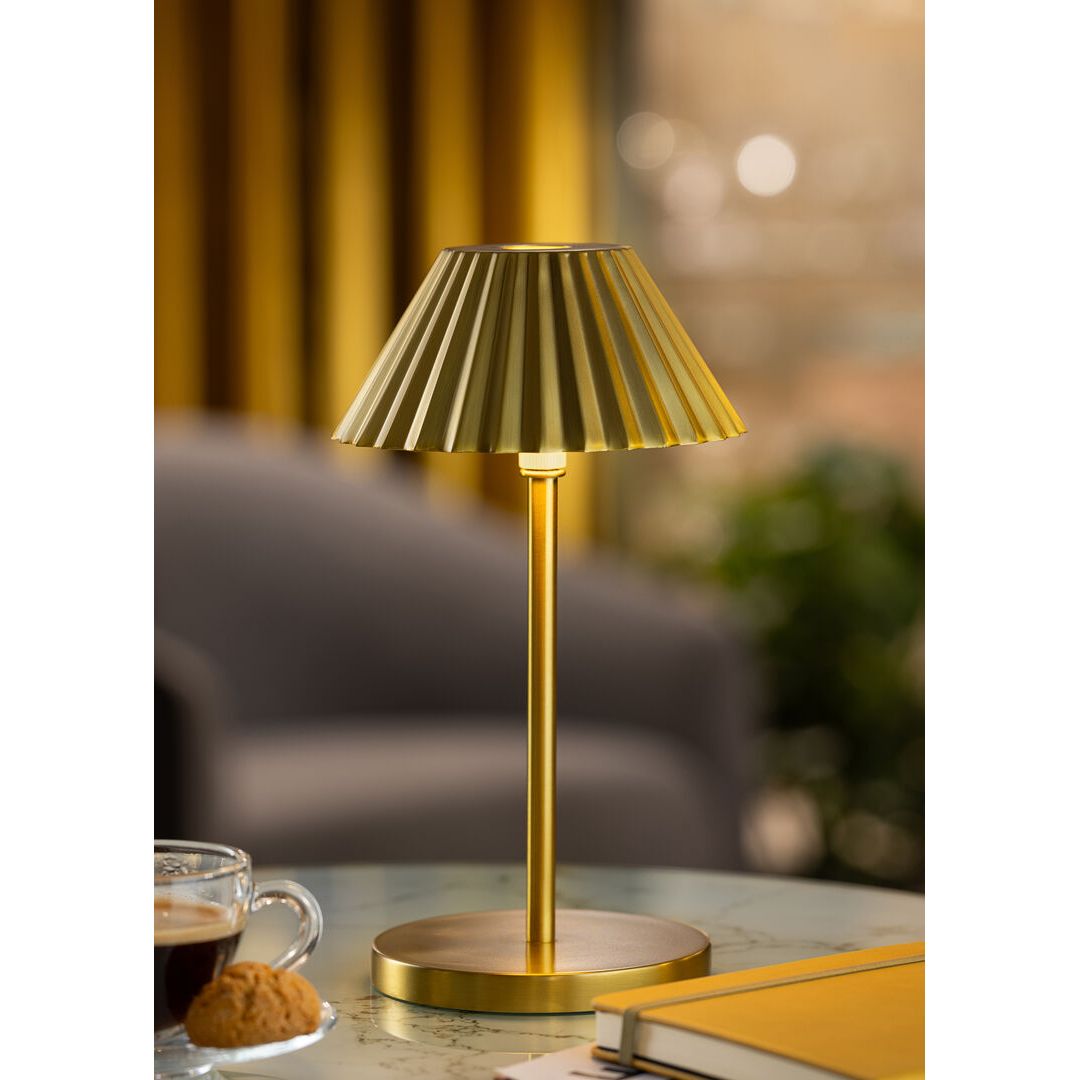 Aruba LED Cordless Lamp 23cm - Brushed Gold - RE