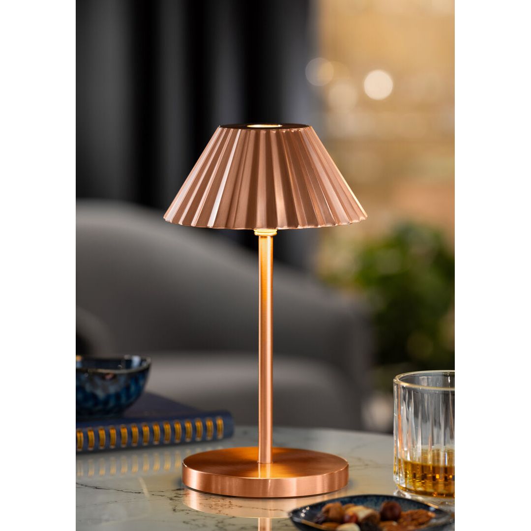 Aruba LED Cordless Lamp 23cm - Brushed Copper