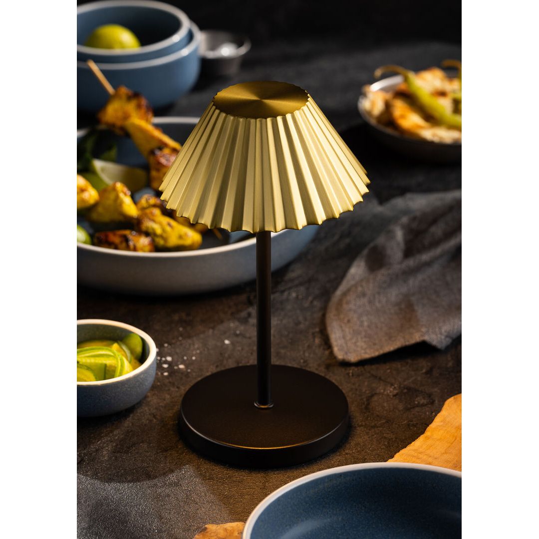 Aruba LED Cordless Lamp 23cm -Black & Gold - RE