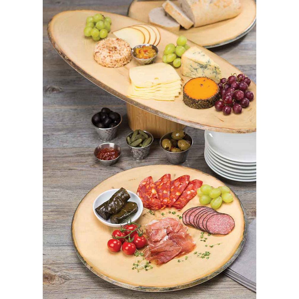 Elm Footed Round Platter 13.5" (35cm)