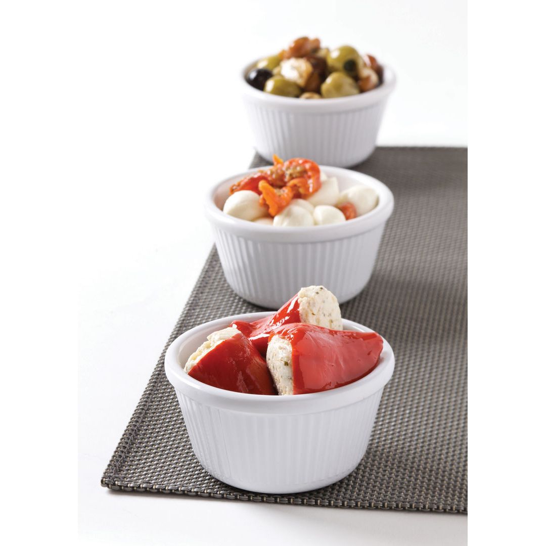 Fluted White Ramekin 1oz (3cl)
