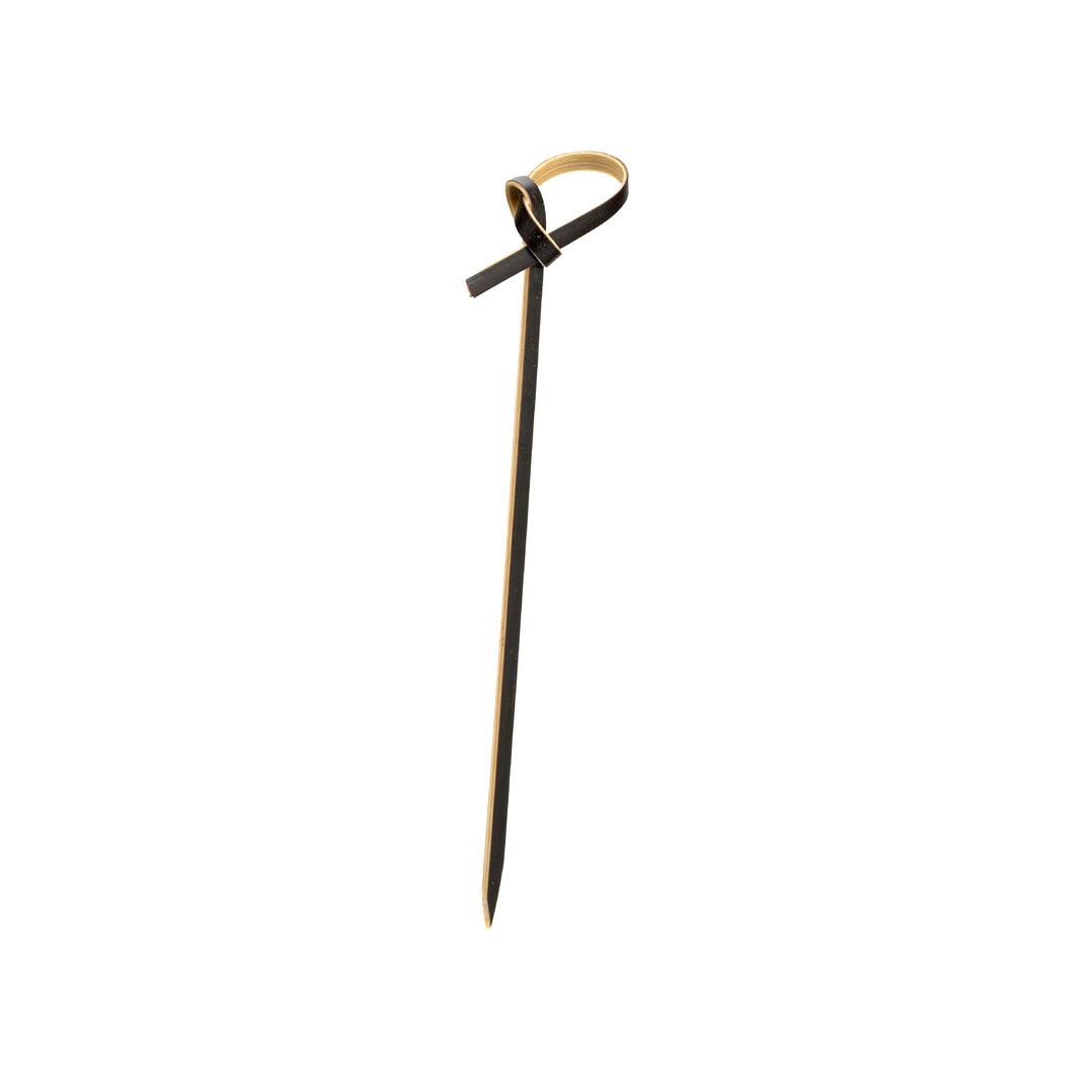Bamboo Black Knotted Skewer 3.5" (9cm)