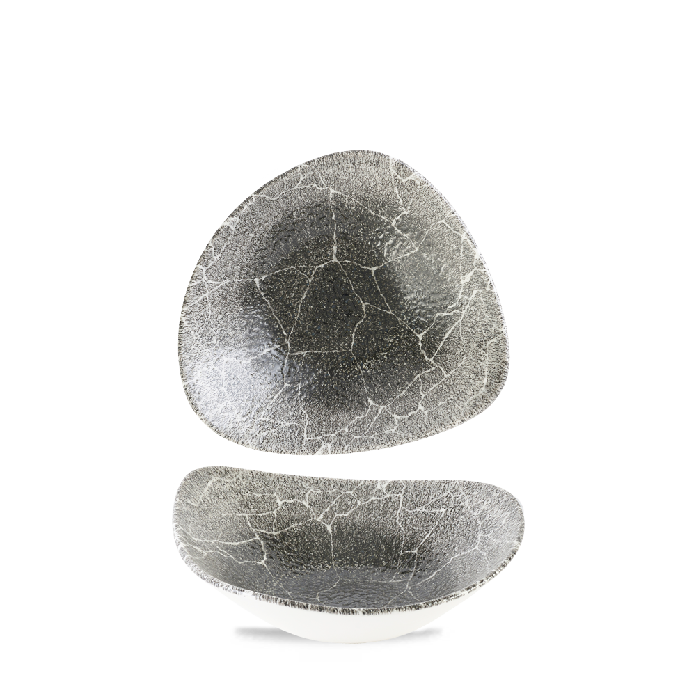 Studio Prints Kintsugi Quartz Black Triangle Bowl 23.5cm