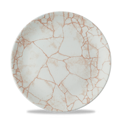 Studio Prints Kintsugi Coral Evolve Porcelain Coupe Plate 10.25"