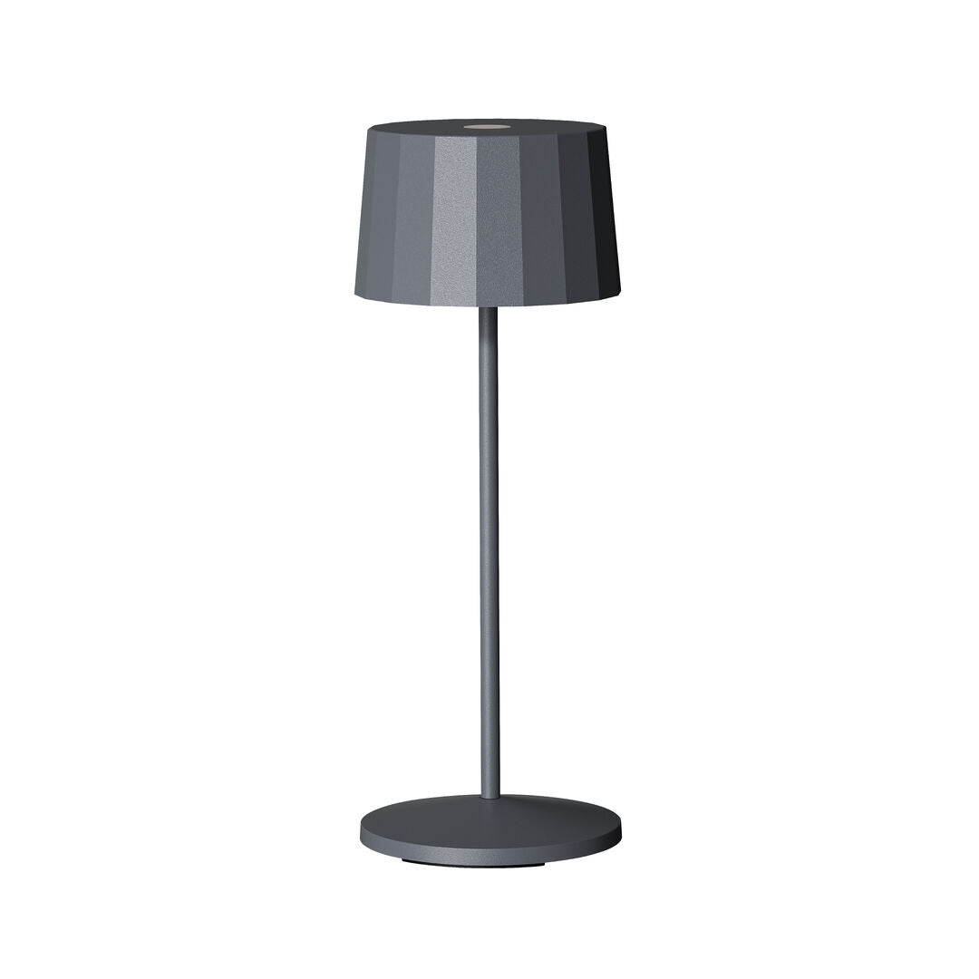 Octa Dark Grey LED Rechargeable Table Light 11 x 28.5cm (4 1/3 x 11 2/5")
