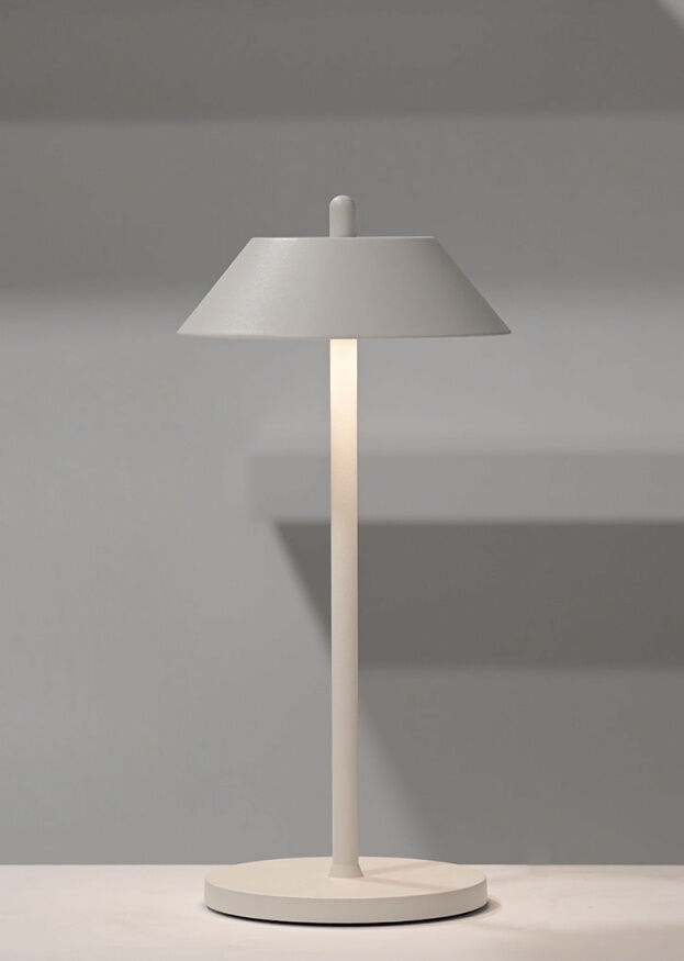 Pirlo White LED Rechargeable Table Light 13 x 28cm (5 1/10 x 11")
