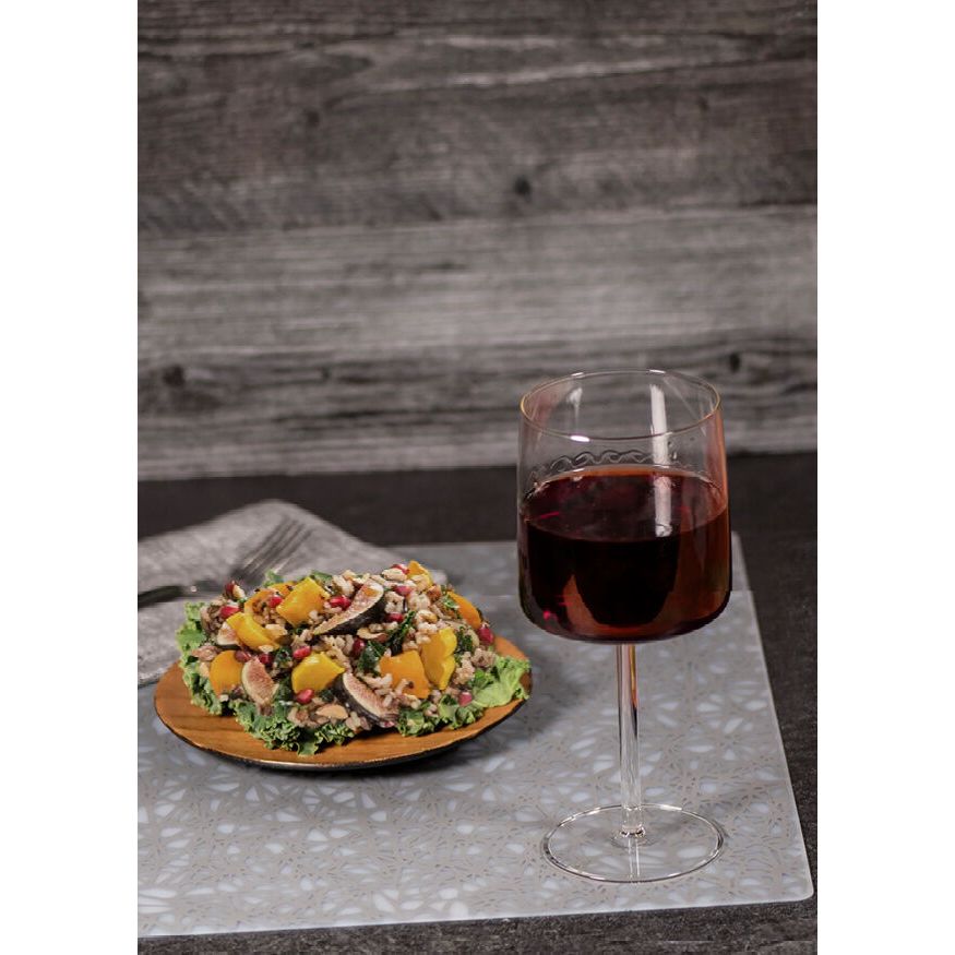 Utopia | Table Presentation | Modern Twist Twine Silver Silicone Placemat 30.5 x 40.6cm (12 x 16") | Bespoke77