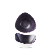 Stonecast Patina Deep Purple Triangle Bowl 15.3cm - Unique Charm for Any Table