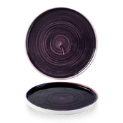 Stonecast Patina Deep Purple Walled Plate 26cm: Elegant Dining Experience