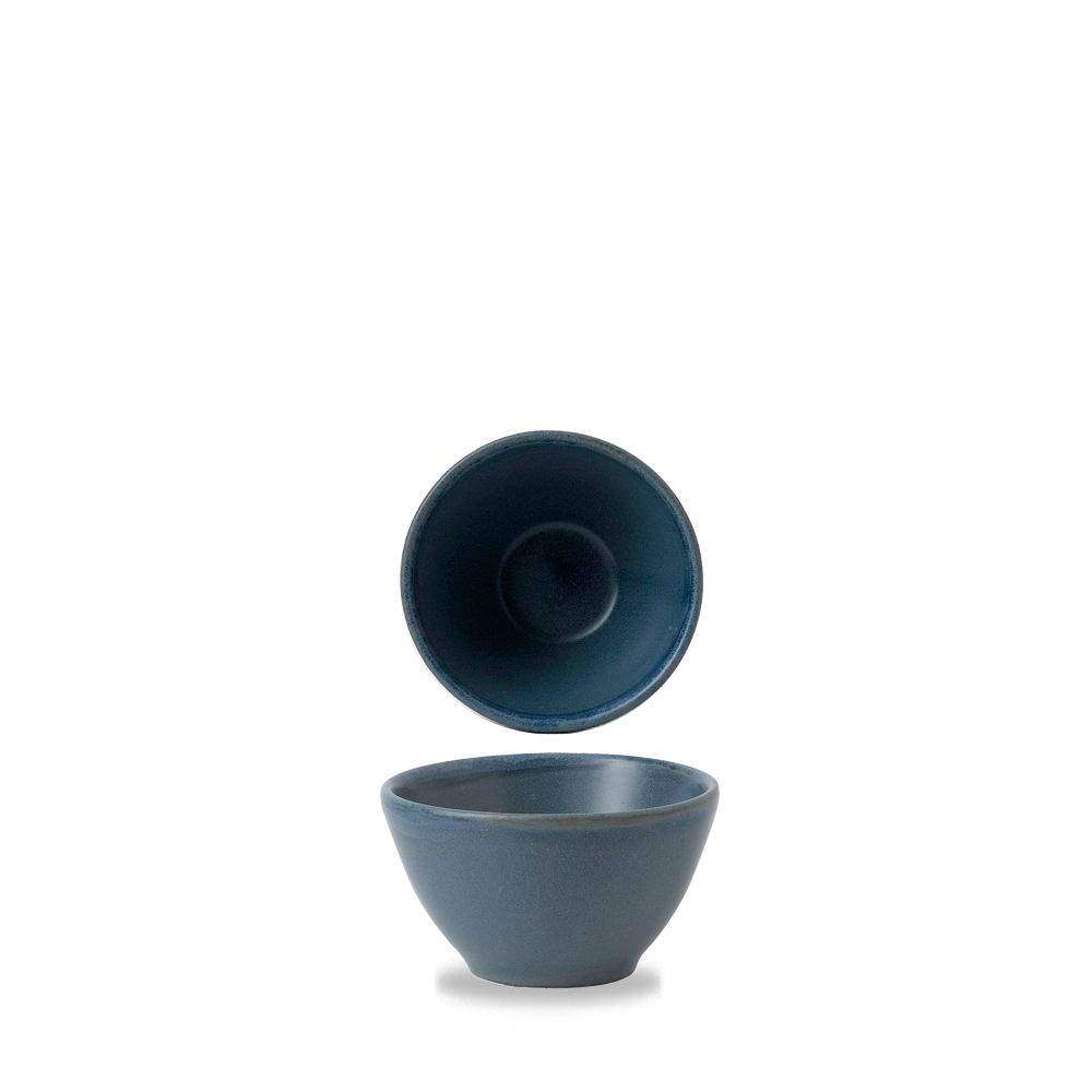 Bit On The Side Porcelain Oslo Blue Contour Dip Pot 4oz