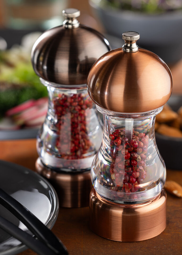 Copper Top Acrylic Salt/Pepper Grinder 6" (15cm)