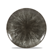 Stone Quartz Black Evolve Porcelain Coupe Plate 8.67"