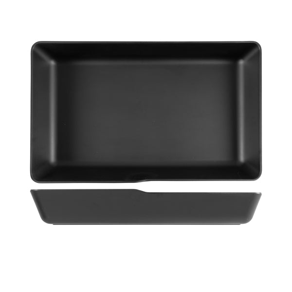 Black Copenhagen Melamine GN 1/1 Deep Dish 53 x 32.5 x 8cm
