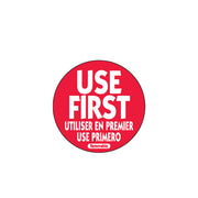 50mm Removable Use First Red Label (500)