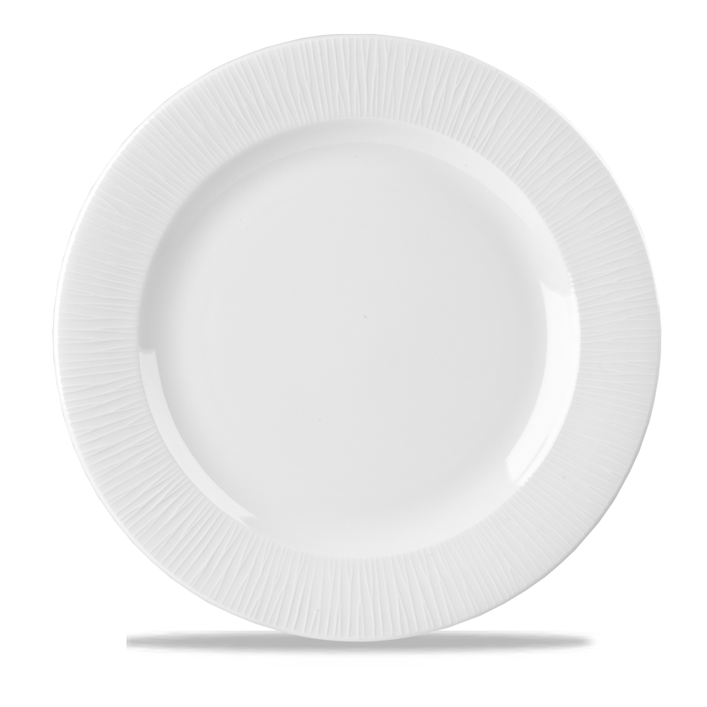 Bamboo White Porcelain Presentation Plate 12"