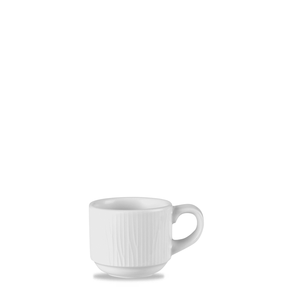 Bamboo White Porcelain Stacking Cup 3.3oz