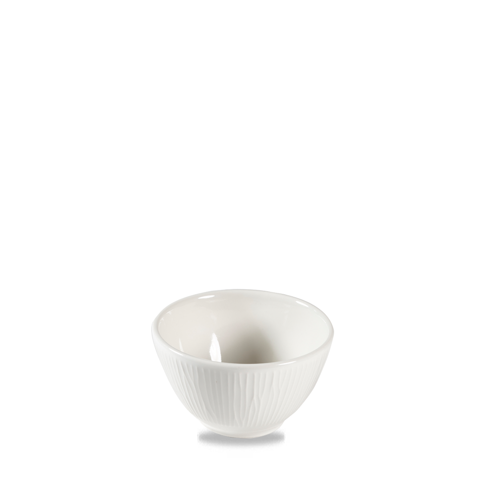 Bamboo White Porcelain Deep Bowl 8oz