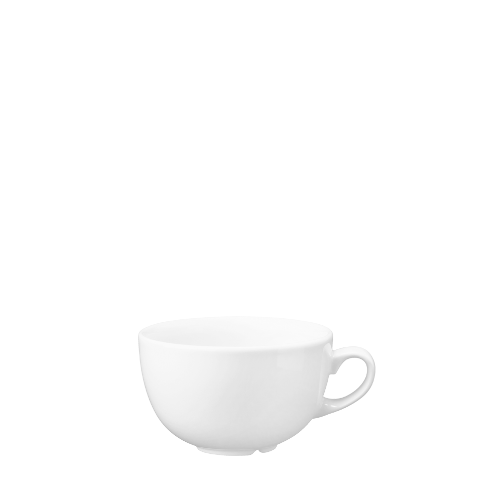 Vellum White Porcelain Cappuccino Cup 12oz - Elegant Dining Essential