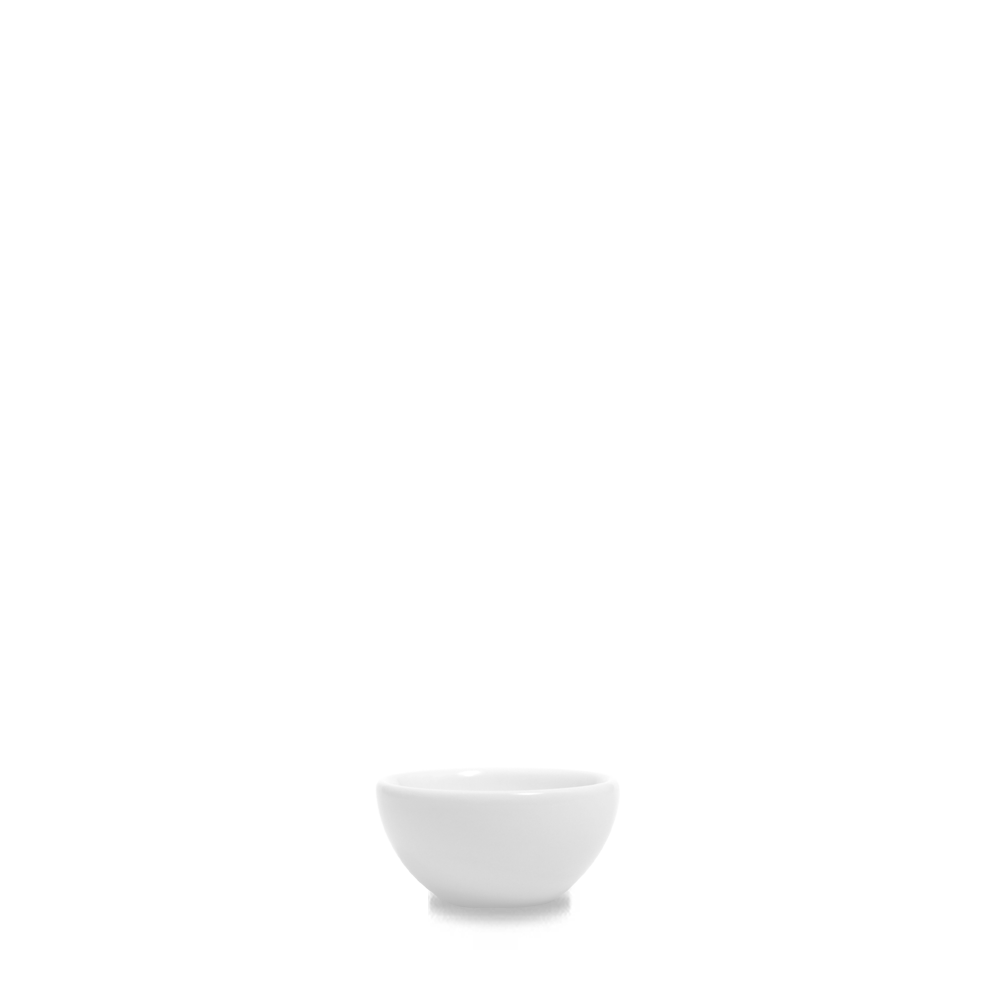 Bit On The Side Porcelain White Bowl Butter Pad 2 1/8"