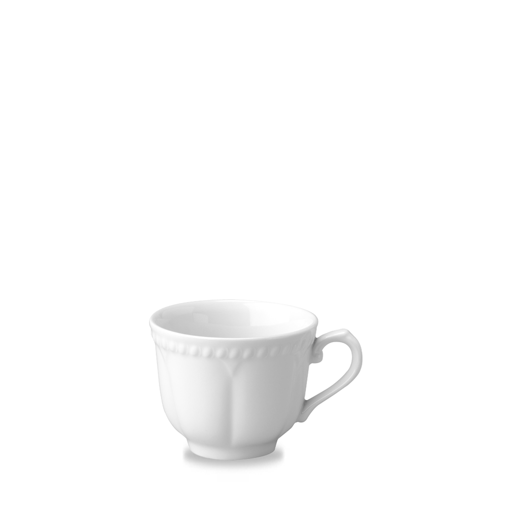 Buckingham White Porcelain Elegant Teacup 8oz