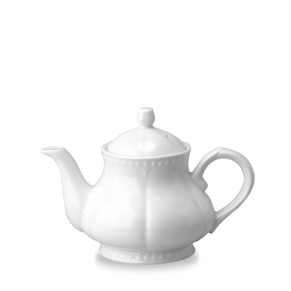 Buckingham White Porcelain Teapot 1Pt