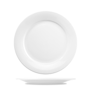 Art De Cuisine Menu White Porcelain Mid Rim Dinner Plate 10"