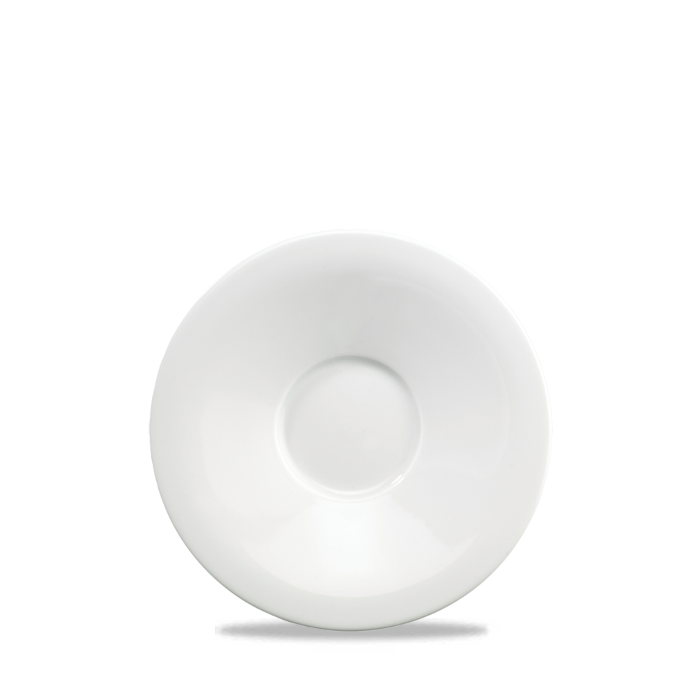 Art De Cuisine Menu White Porcelain Broad Rim Tea Saucer 6.5"