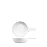 Art De Cuisine Menu White Porcelain Presentation Pan 4.25"