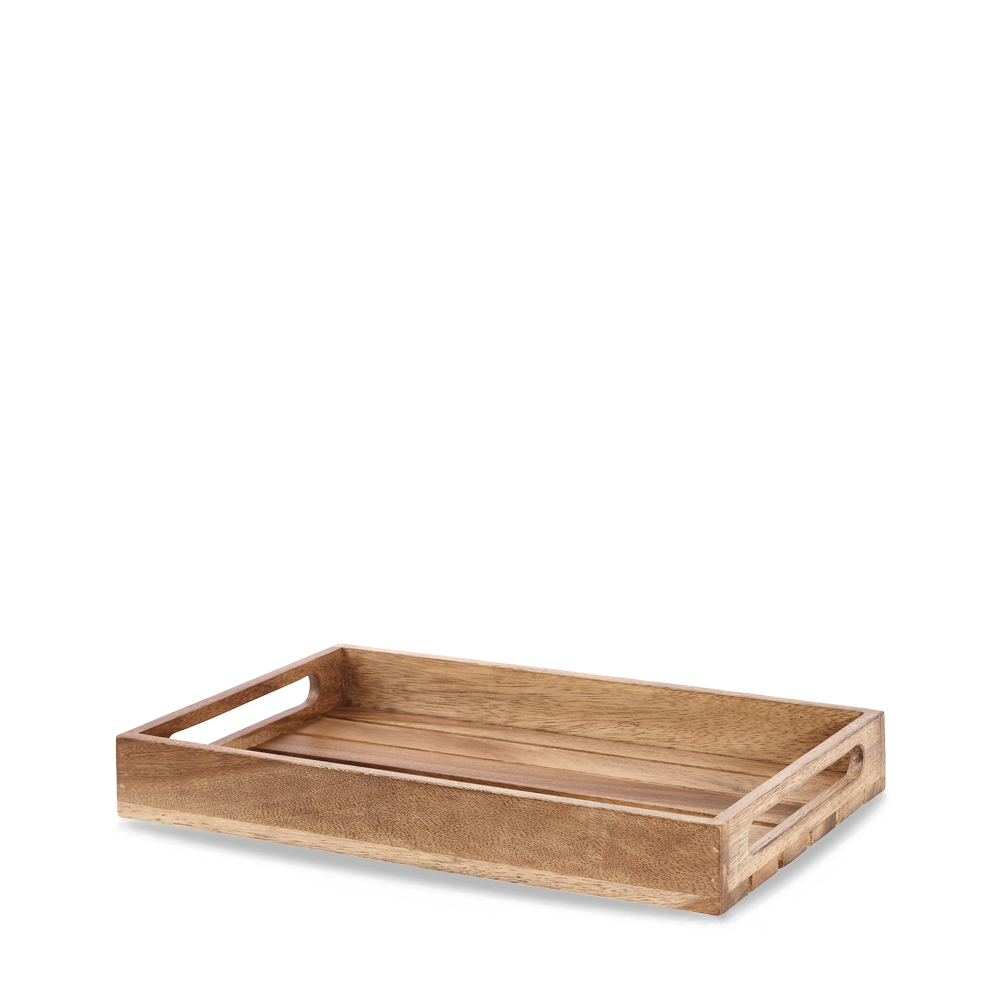 Brown Acacia Wood Small Rustic Nesting Crate