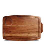 Brown Acacia Wood Rectangular Serving Board - Rustic Elegance