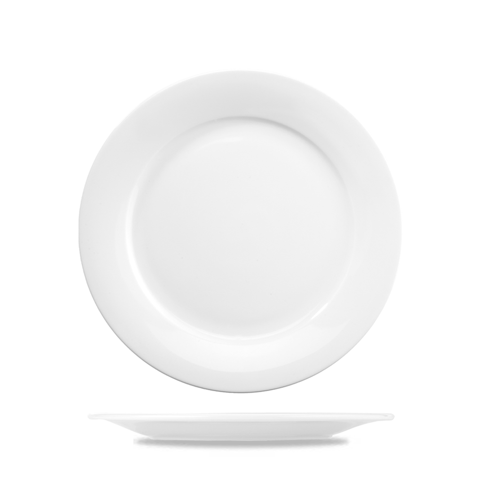 Art De Cuisine Menu White Porcelain Mid Rim Plate 9"